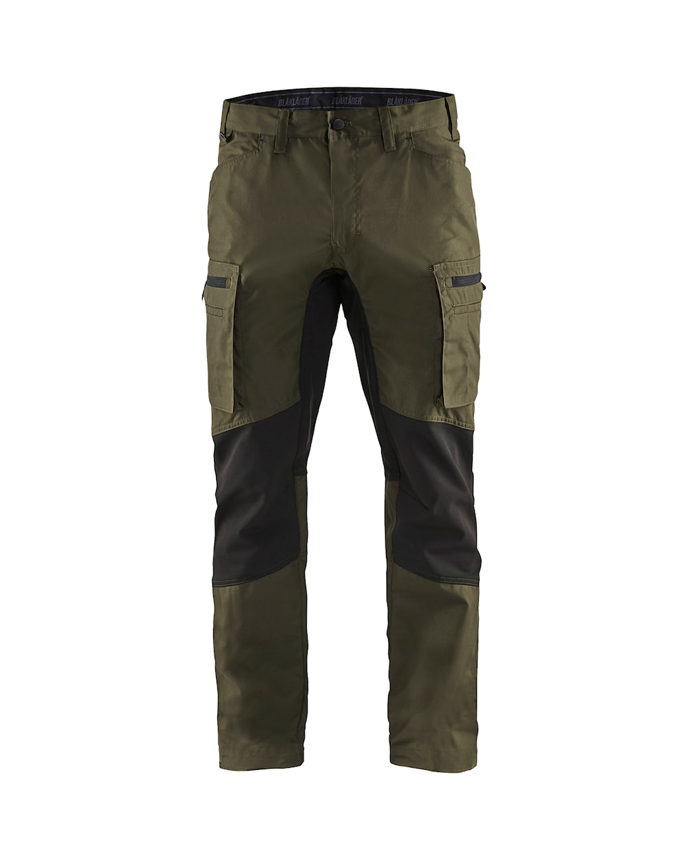 blaklader, work pants, olive, black, stretch