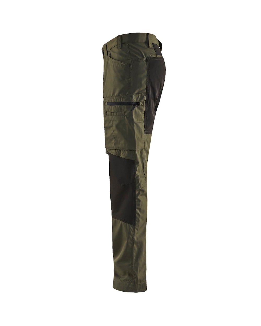 blaklader, work pants, olive, black, stretch