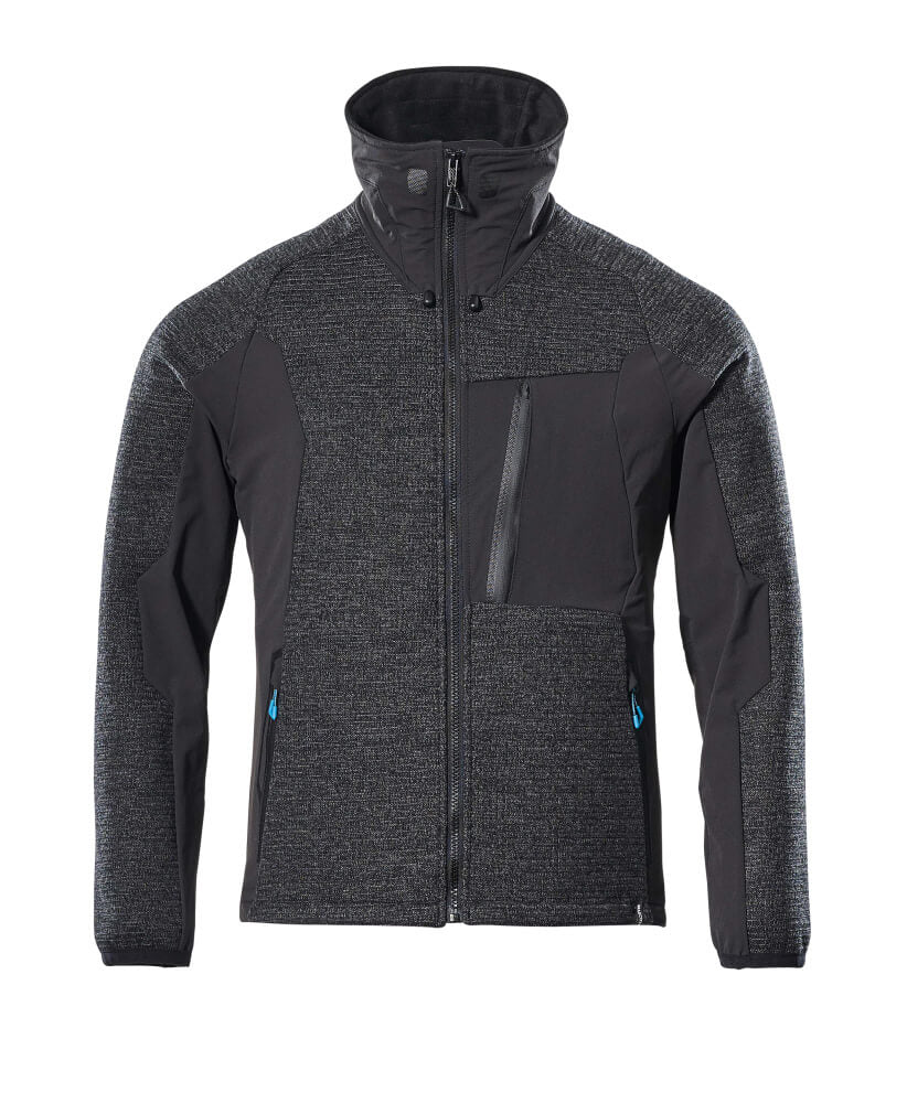 MASCOT 17105-309 full zip knitted jacket in a modern close fit with windproof membrane