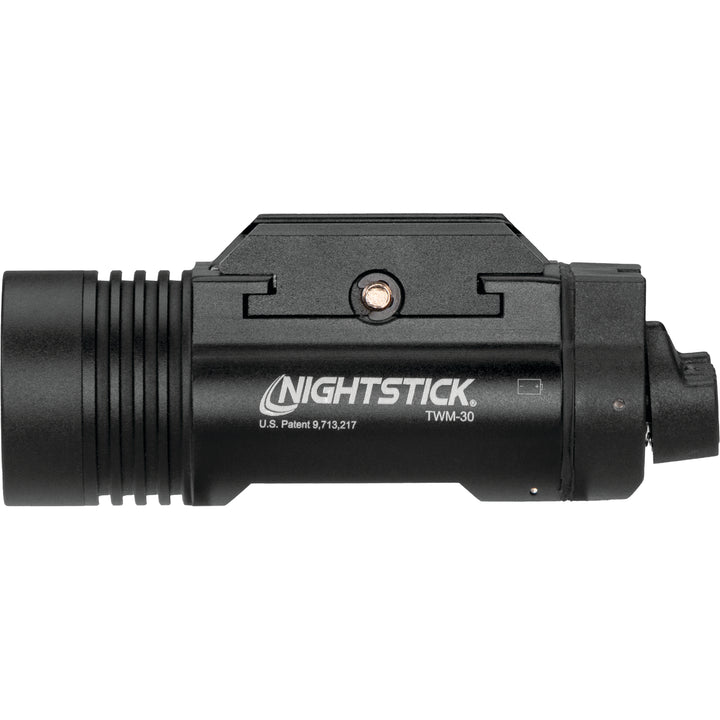 Nightstick Full Size Handgun Light w/programmable Strobe & Battery Safe Mode | 2 CR123 | Black