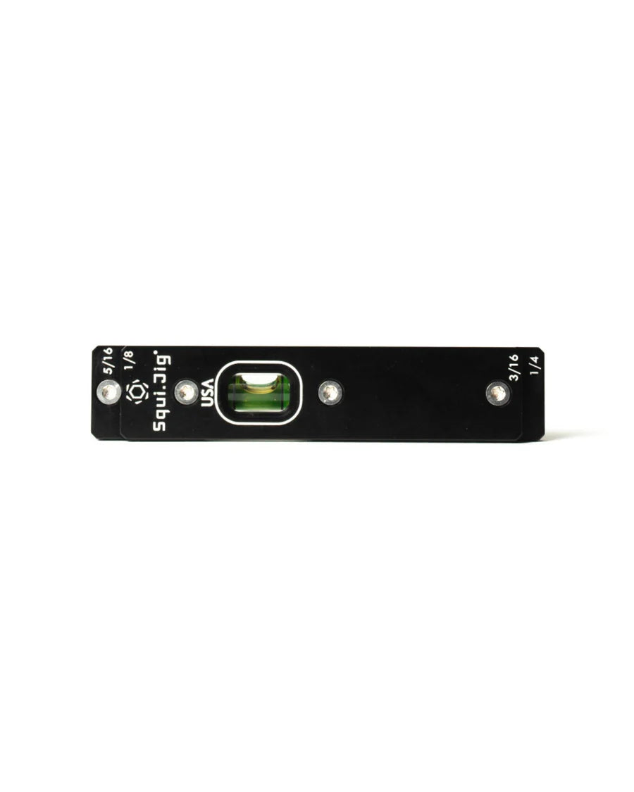 Squi.Jig 4.5 Inch Mini Pro Square made of aircraft-grade aluminum with a 360-degree level vial