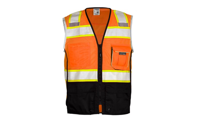 Kishigo 1516 Black Bottom Safety Vest | Orange