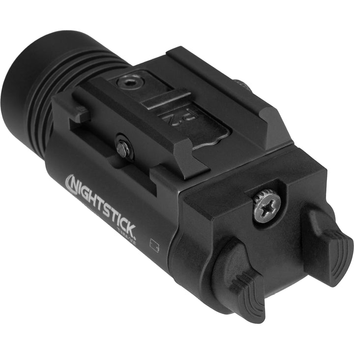 Nightstick Full Size Handgun Light w/programmable Strobe & Battery Safe Mode | 2 CR123 | Black