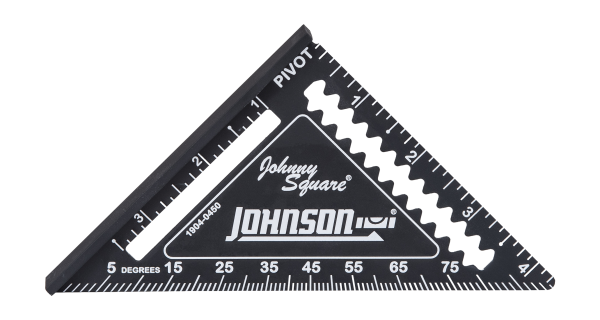 Johnson 4.5" Johnny Square® Professional Easy-Read™ Aluminum Finish Square