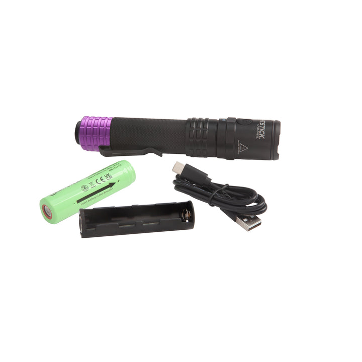 Nightstick USB Dual-Light Flashlight | White Spot | UV Flood | Li-Ion | Black