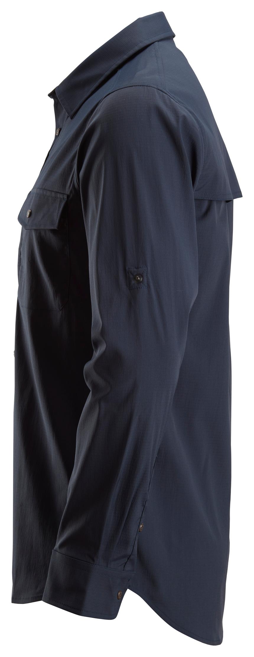 Snickers 8521 LiteWork Stretch Wicking Long Sleeve Shirt | Navy