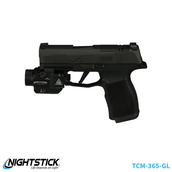 Nightstick Subcompact Handgun Light w/Green Laser | Sig Sauer® P365 models | 1 CR123 | Black