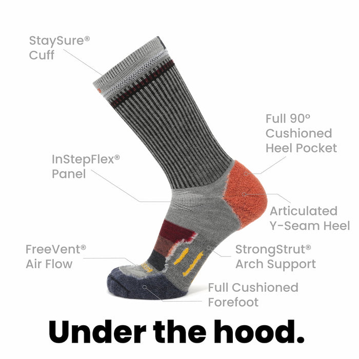Grip6 "Hike" Lightweight Wool Crew Sock