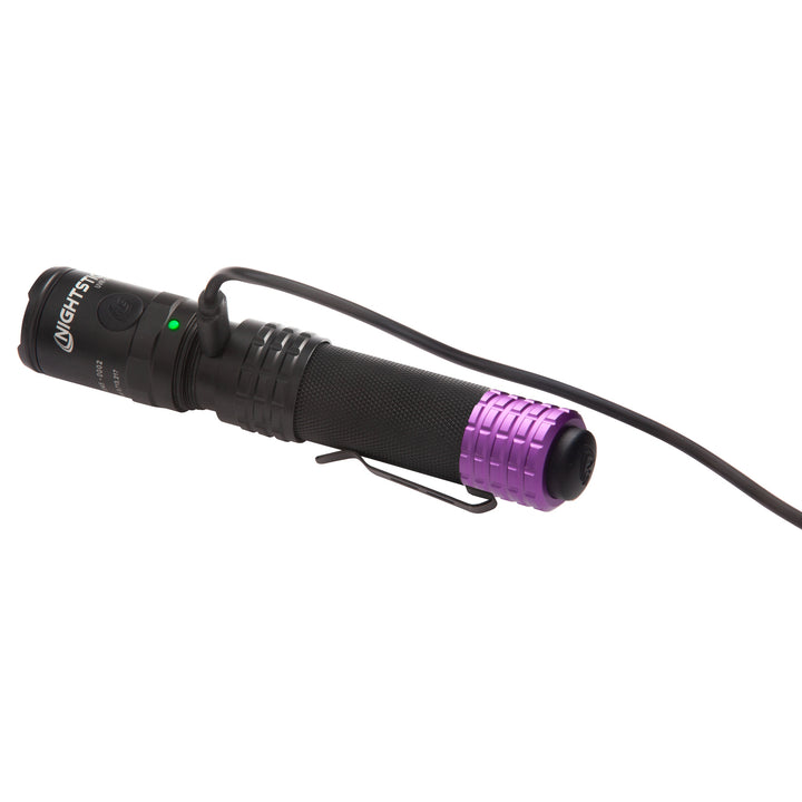 Nightstick USB Dual-Light Flashlight | White Spot | UV Flood | Li-Ion | Black