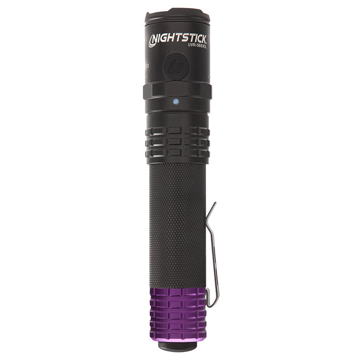 Nightstick USB Dual-Light Flashlight | White Spot | UV Flood | Li-Ion | Black