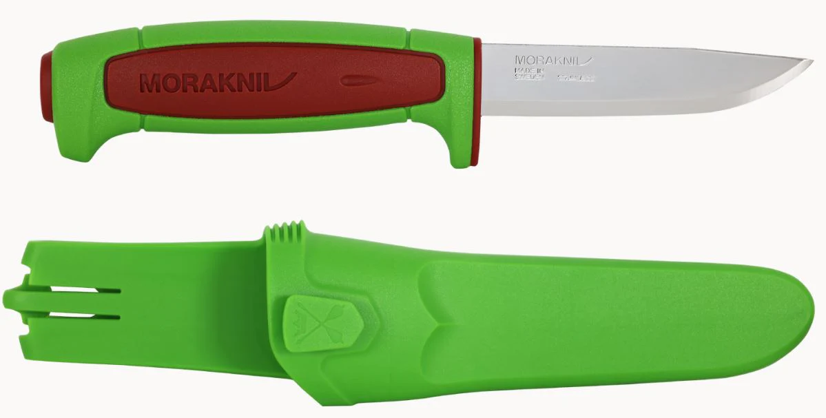 Morakniv Basic 546 Stainless Steel Knife | Dala Red/Green