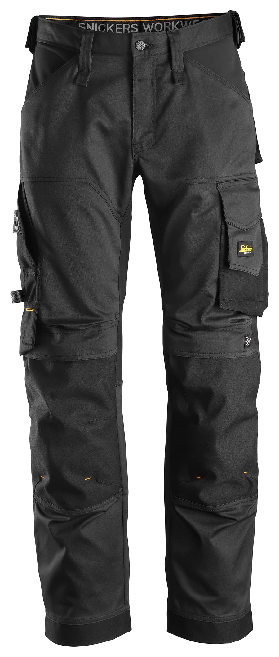 Snickers Workwear U6351 AllroundWork Stretch Loose Fit Work Pants - Black/Black