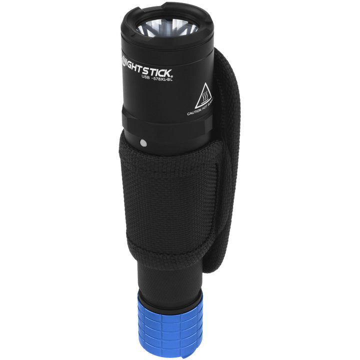 Nightstick USB Dual-Light Tactical Flashlight w/Holster | Li-Ion | Blue