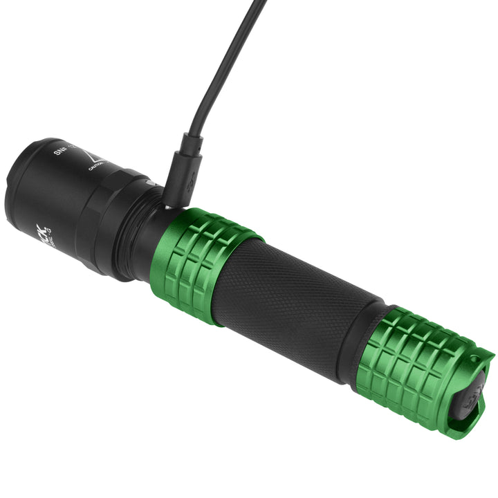 Nightstick USB Tactical Flashlight w/Holster | Li-Ion | Green