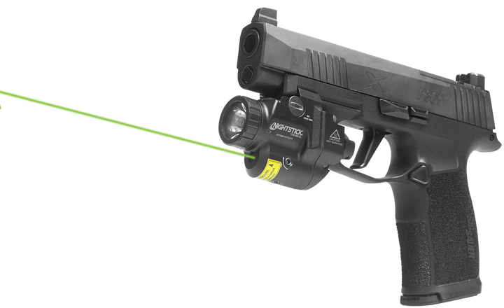 Nightstick Subcompact Handgun Light w/Green Laser | Sig Sauer® P365 models | 1 CR123 | Black