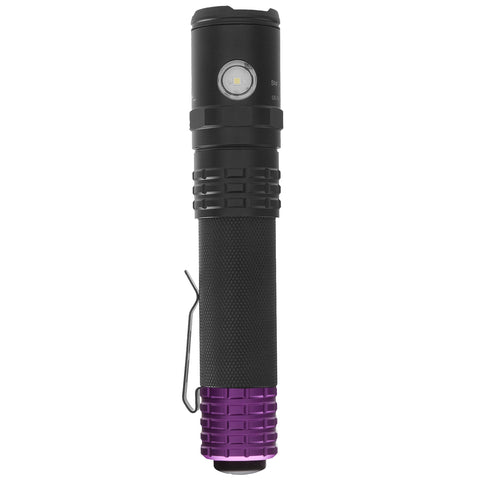 Nightstick USB Dual-Light Flashlight | White Spot | UV Flood | Li-Ion | Black