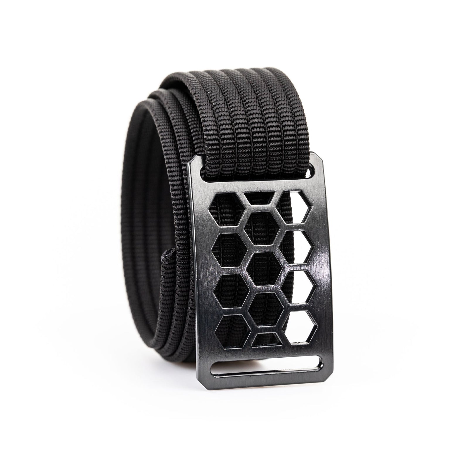 Grip6 Narrow Honeycomb Gunmetal Belt w/ 1.1" Black Strap