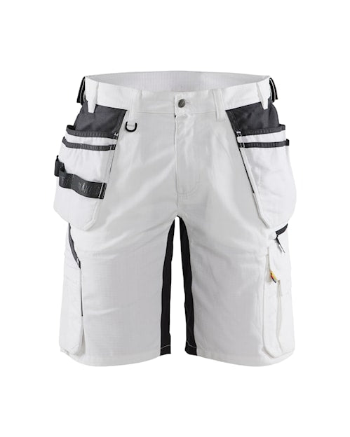 Blaklader 1637 7oz Rip Stop Shorts with Utility Pockets - White