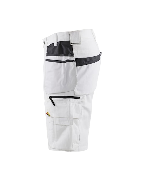 Blaklader 1637 7oz Rip Stop Shorts with Utility Pockets - White
