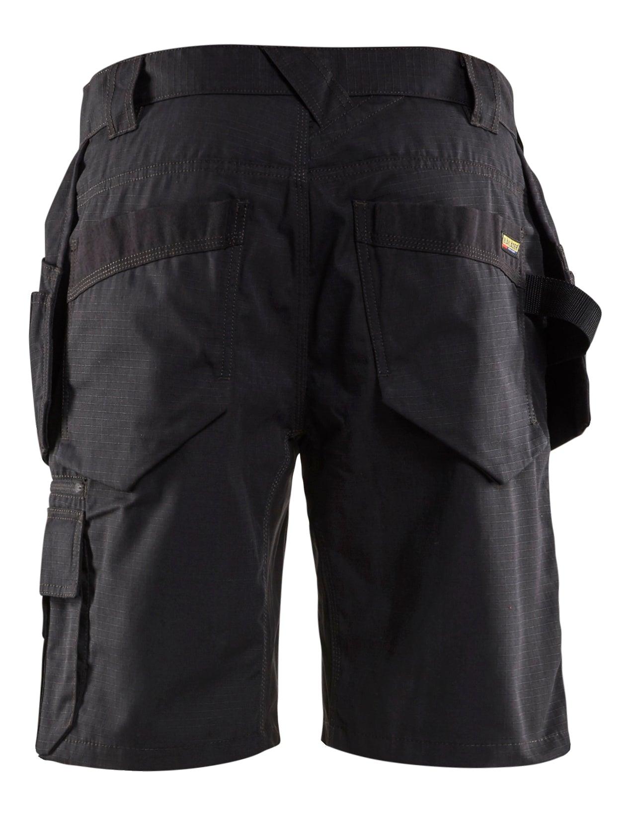Blaklader 1637 7oz Rip Stop Shorts with Utility Pockets - Black - Trusted Gear Company LLC