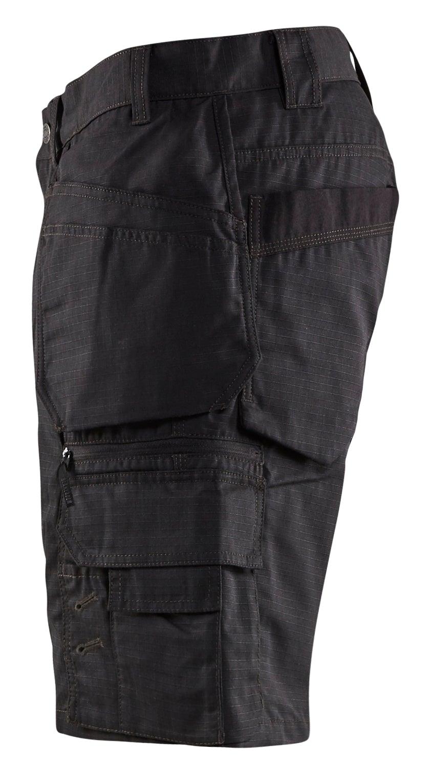 Blaklader 1637 7oz Rip Stop Shorts with Utility Pockets - Black - Trusted Gear Company LLC
