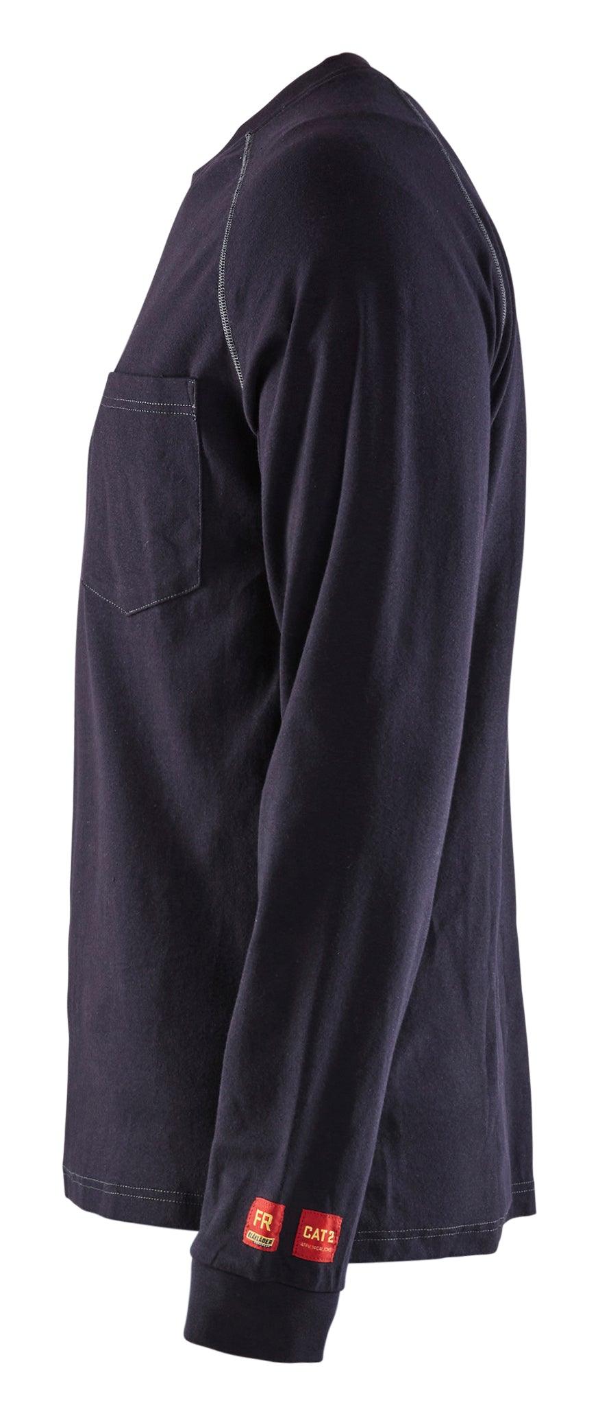 Blaklader 3493 Flame Resistant Long Sleeve T-Shirt - Navy Blue - Trusted Gear Company LLC
