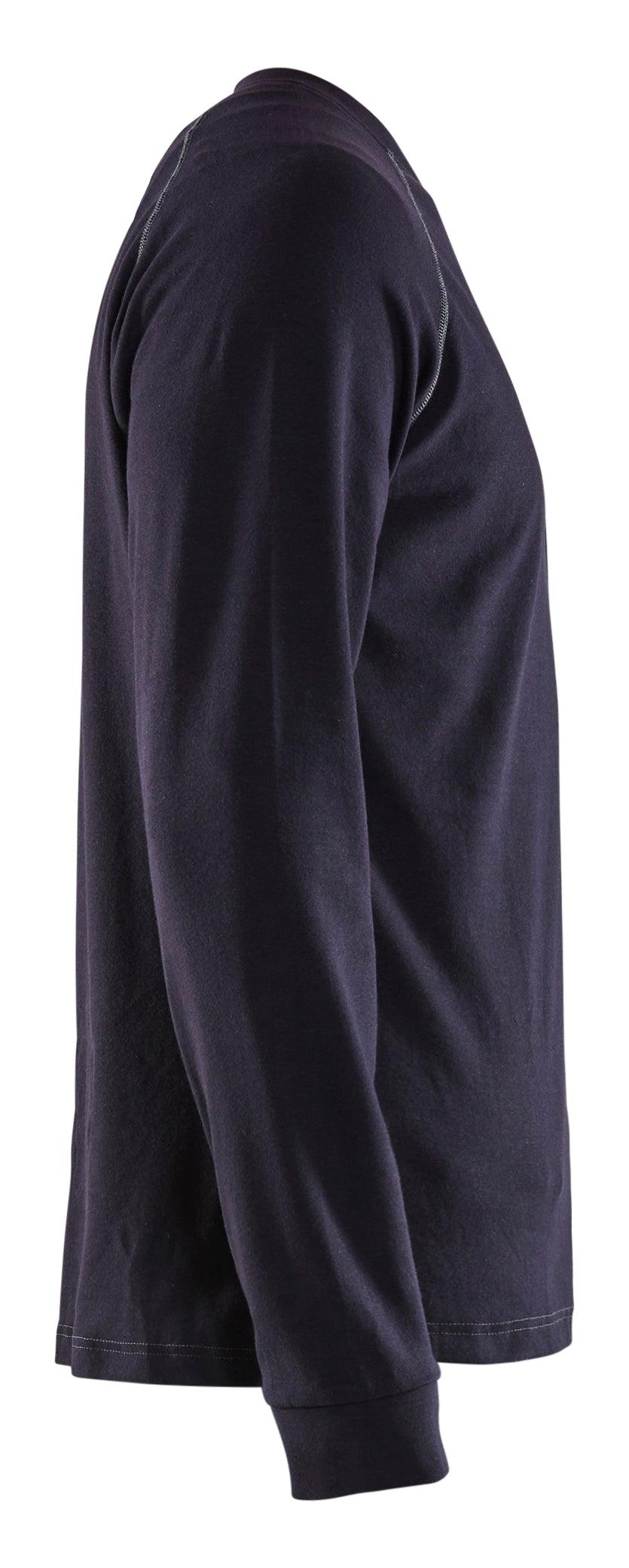 Blaklader 3493 Flame Resistant Long Sleeve T-Shirt - Navy Blue - Trusted Gear Company LLC