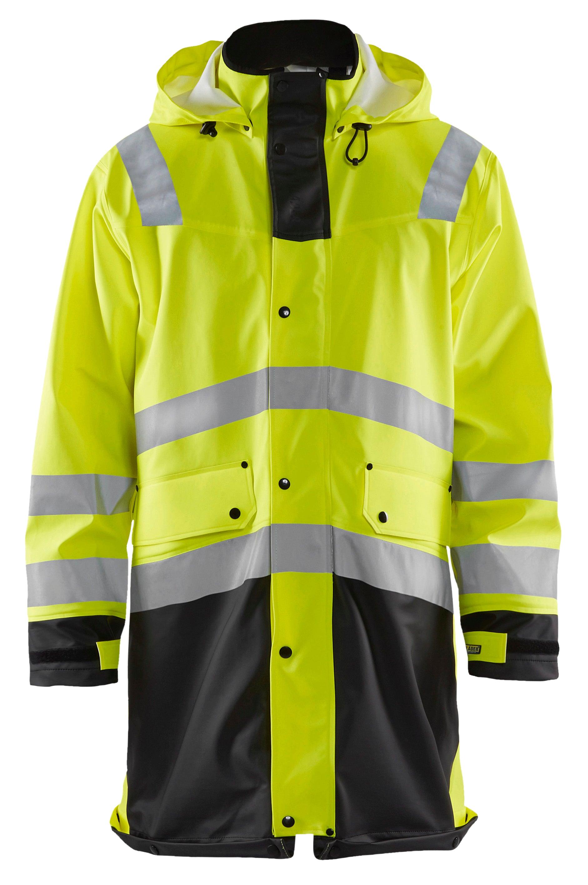 Blaklader 4316 Hi-Vis Waterproof Trench Coat - Yellow Hi-Vis/Black - Trusted Gear Company LLC