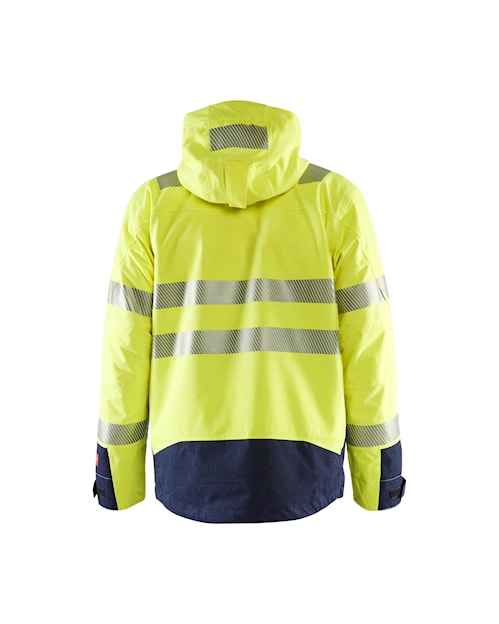 Blaklader 4786 Multinorm FR Waterproof Hi-Vis Shell Jacket - Yellow Hi-Vis/Navy