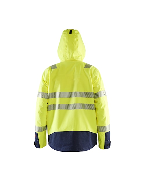 Blaklader 4786 Multinorm FR Waterproof Hi-Vis Shell Jacket - Yellow Hi-Vis/Navy