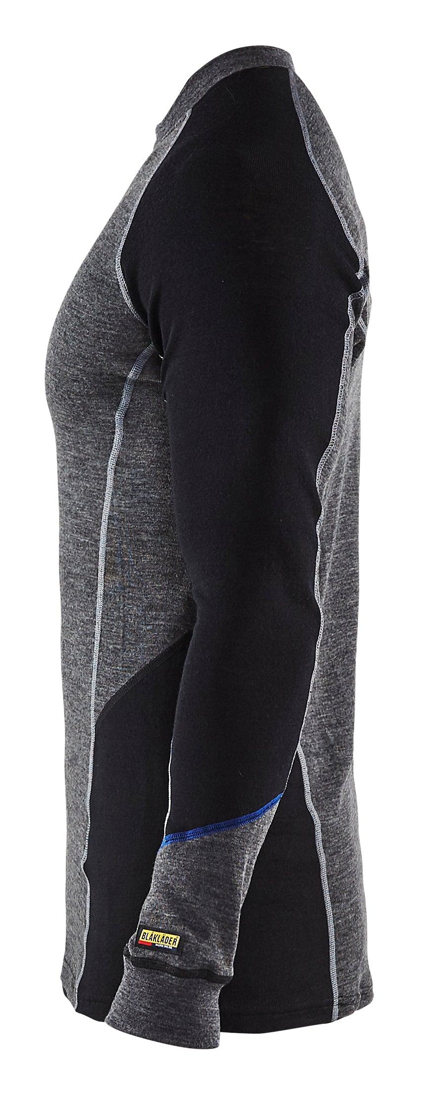 Blaklader 4897 "Warm" Merino Base Layer Top - Grey/Black - Trusted Gear Company LLC