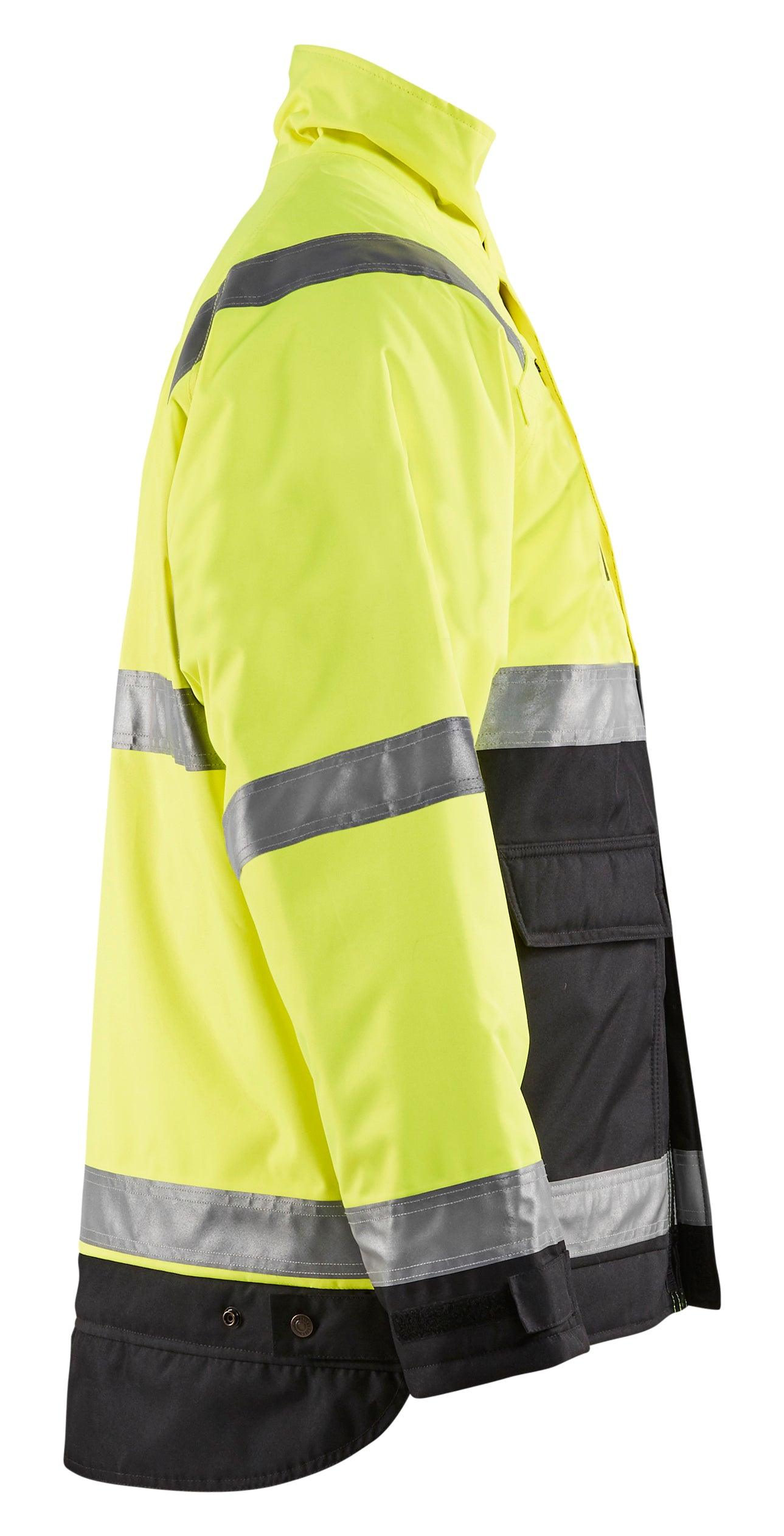 Blaklader 4927 Hi-Vis Waterproof Winter Lined Jacket - Yellow Hi-Vis/Black - Trusted Gear Company LLC