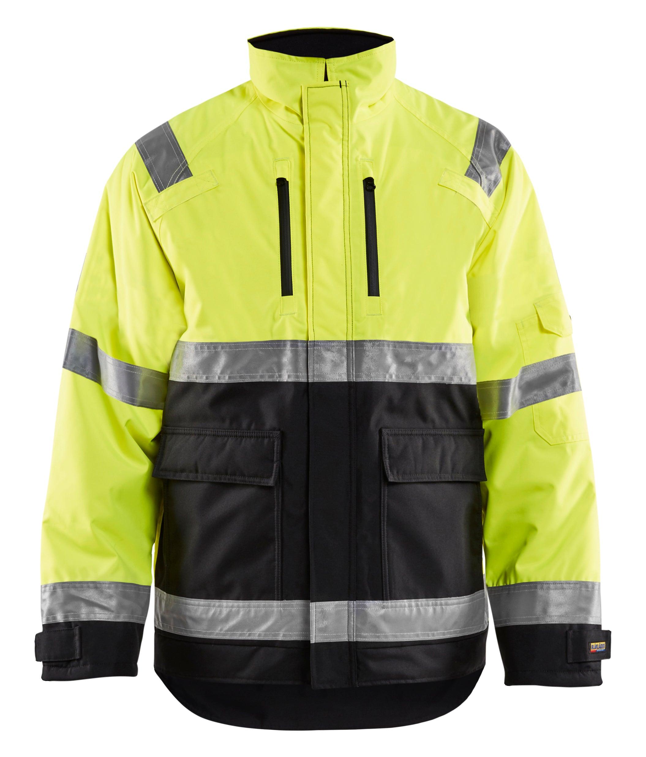 Blaklader 4927 Hi-Vis Waterproof Winter Lined Jacket - Yellow Hi-Vis/Black - Trusted Gear Company LLC