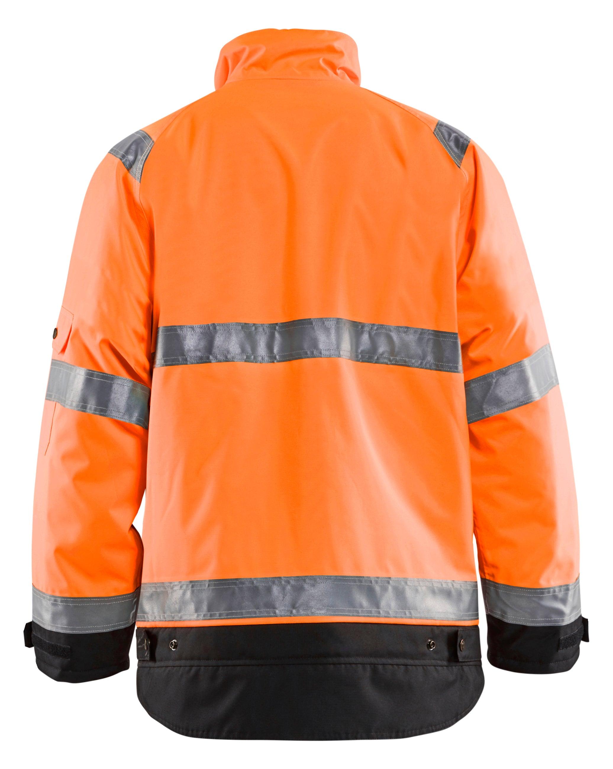 Blaklader 4927 Hi-Vis Waterproof Winter Lined Jacket - Orange Hi-Vis/Black - Trusted Gear Company LLC