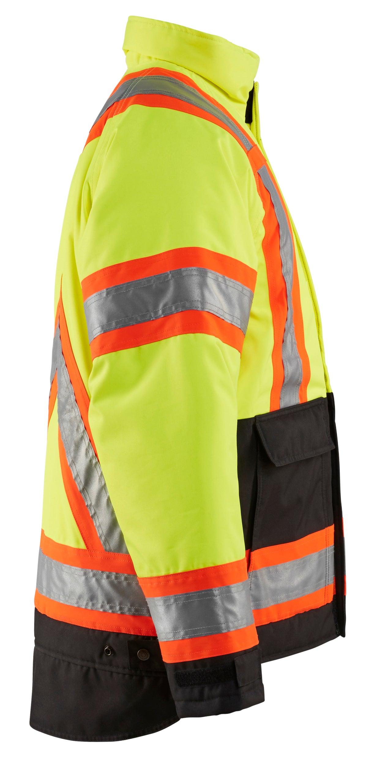 Blaklader 4928 Hi-Vis Waterproof Winter Lined Jacket - Yellow Hi-Vis/Black - Trusted Gear Company LLC