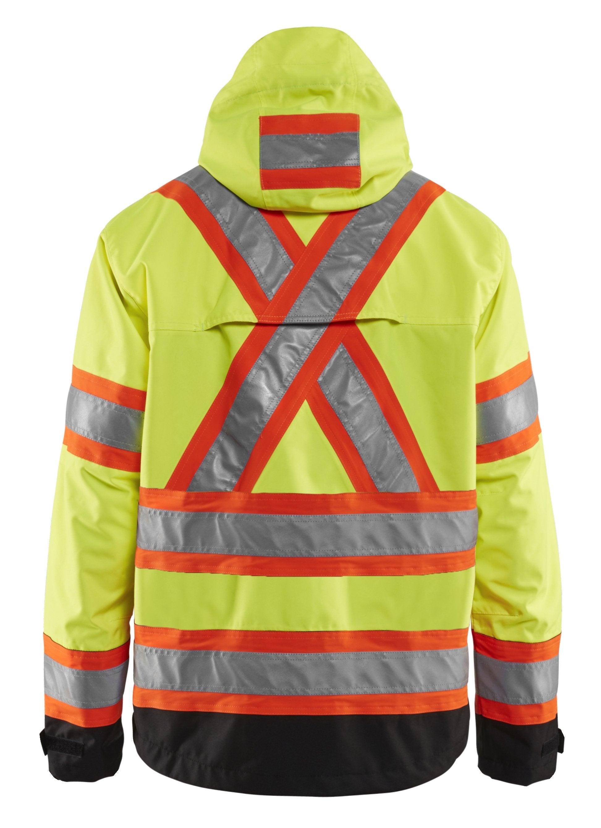 Blaklader 4938 Hi-Vis Waterproof Shell Jacket - Yellow Hi-Vis/Black - Trusted Gear Company LLC