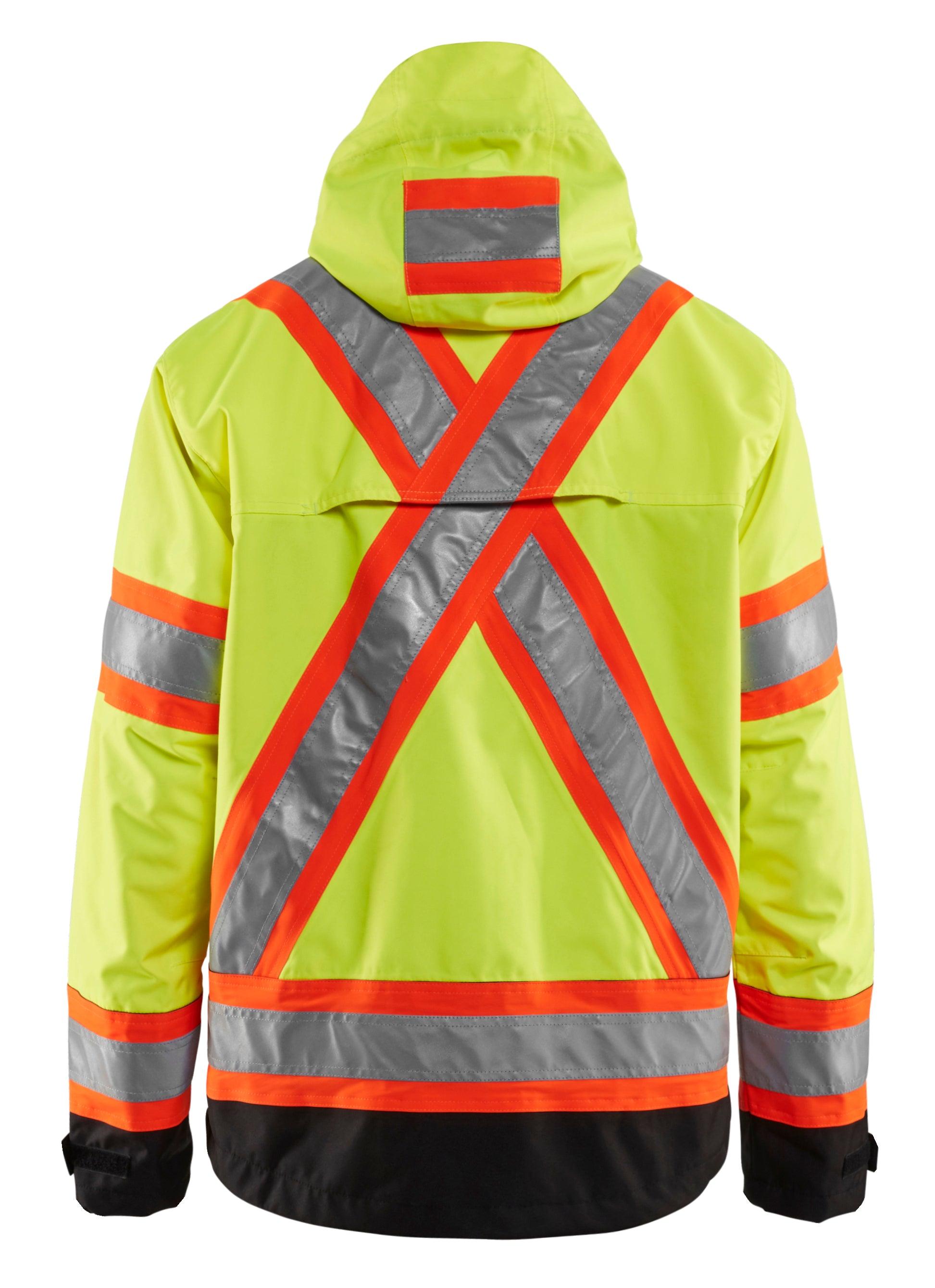 Blaklader 4938 Hi-Vis Waterproof Shell Jacket - Yellow Hi-Vis/Black - Trusted Gear Company LLC