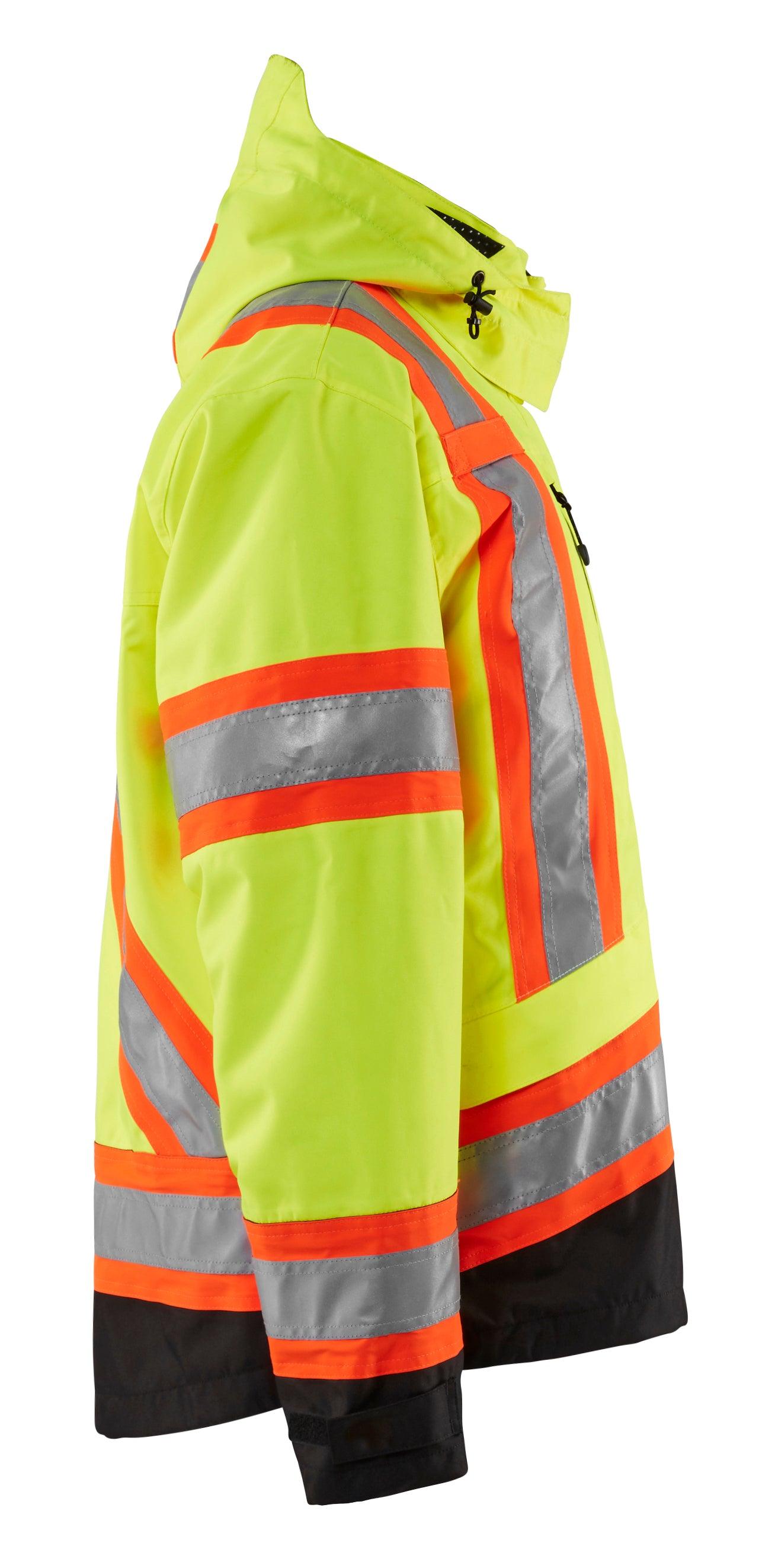 Blaklader 4938 Hi-Vis Waterproof Shell Jacket - Yellow Hi-Vis/Black - Trusted Gear Company LLC