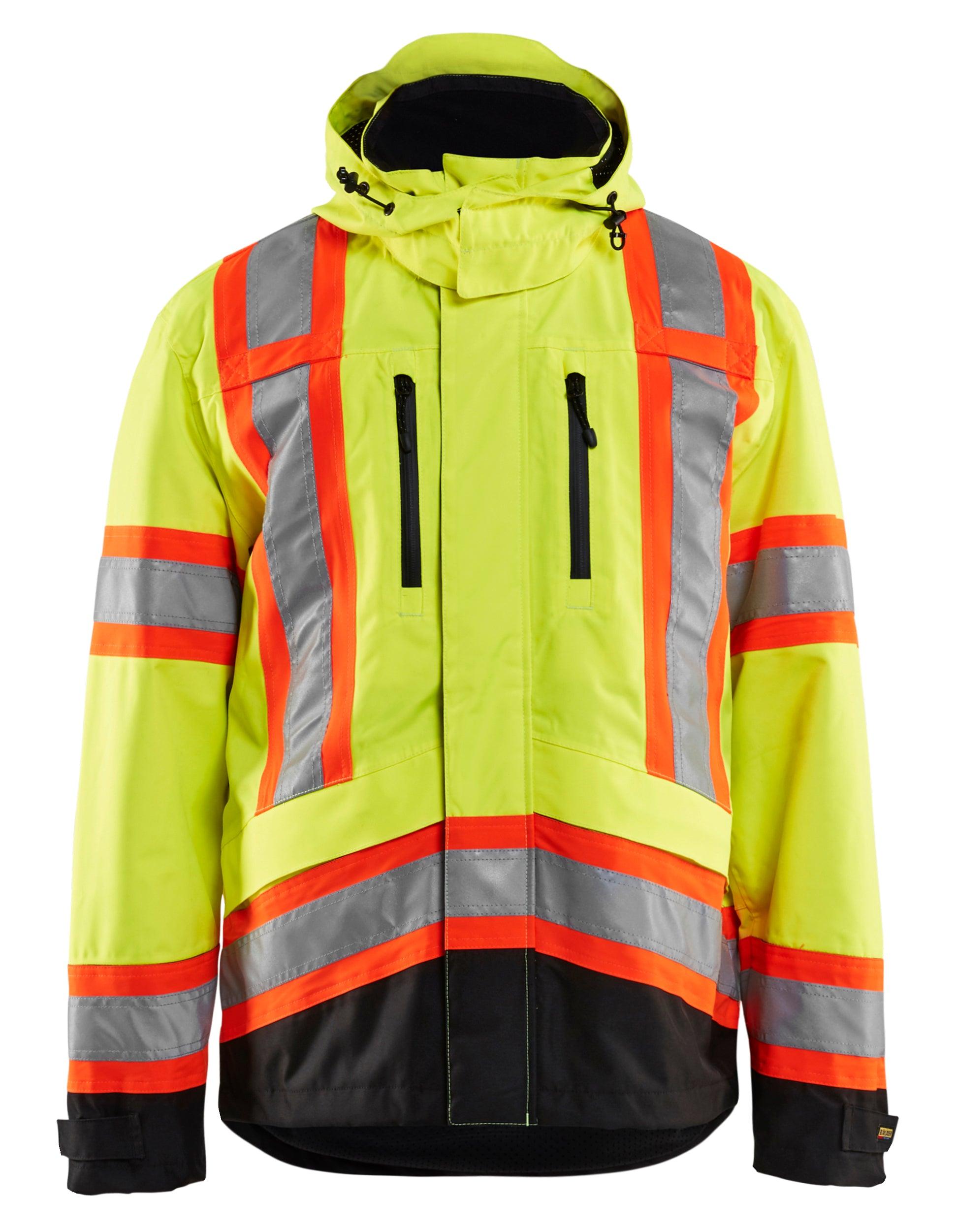 Blaklader 4938 Hi-Vis Waterproof Shell Jacket - Yellow Hi-Vis/Black - Trusted Gear Company LLC