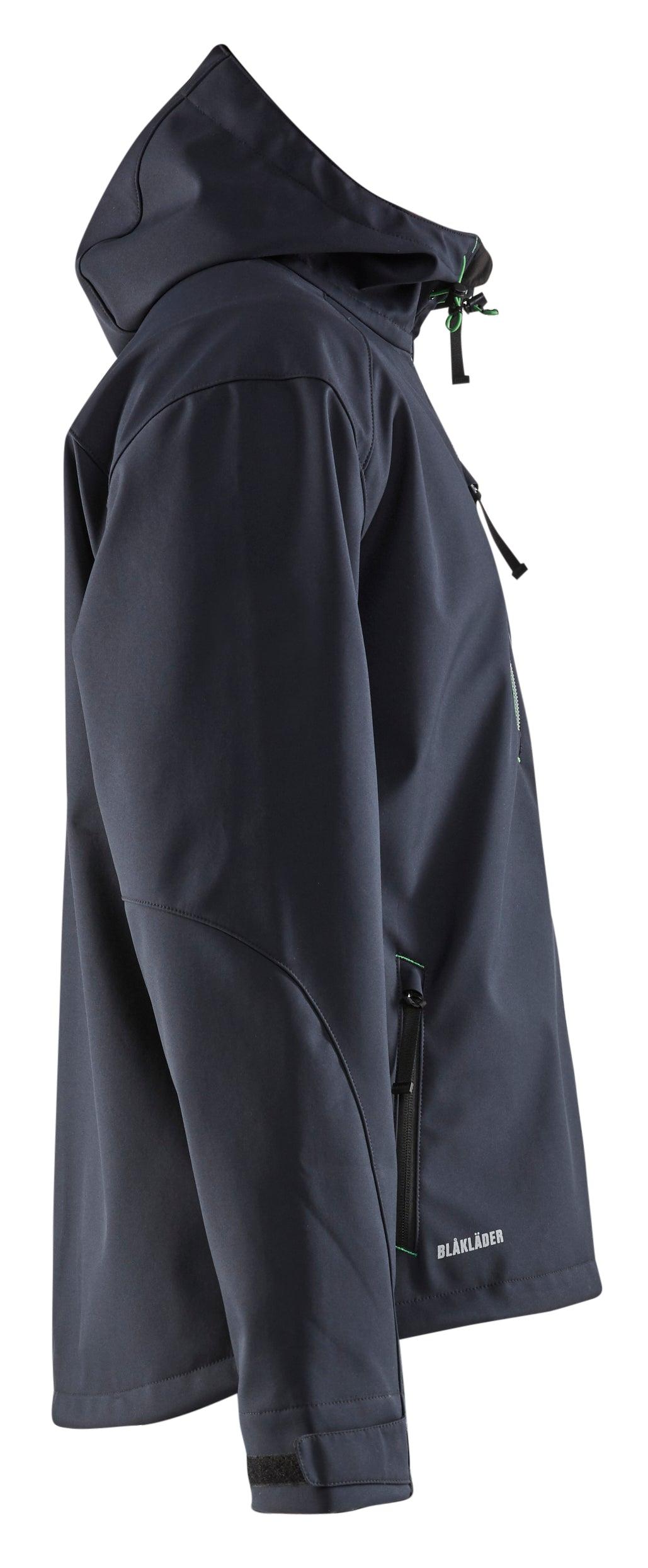 Blaklader 4939 Hooded Water-Resistant Pro Softshell - Dark Navy/Green - Trusted Gear Company LLC