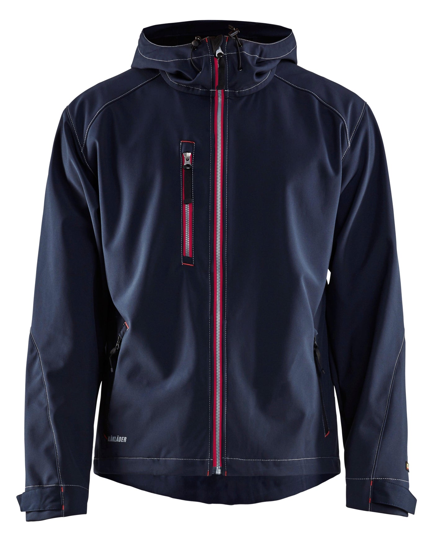 Blaklader 4939 Hooded Water-Resistant Pro Softshell - Dark Navy/Red - Trusted Gear Company LLC