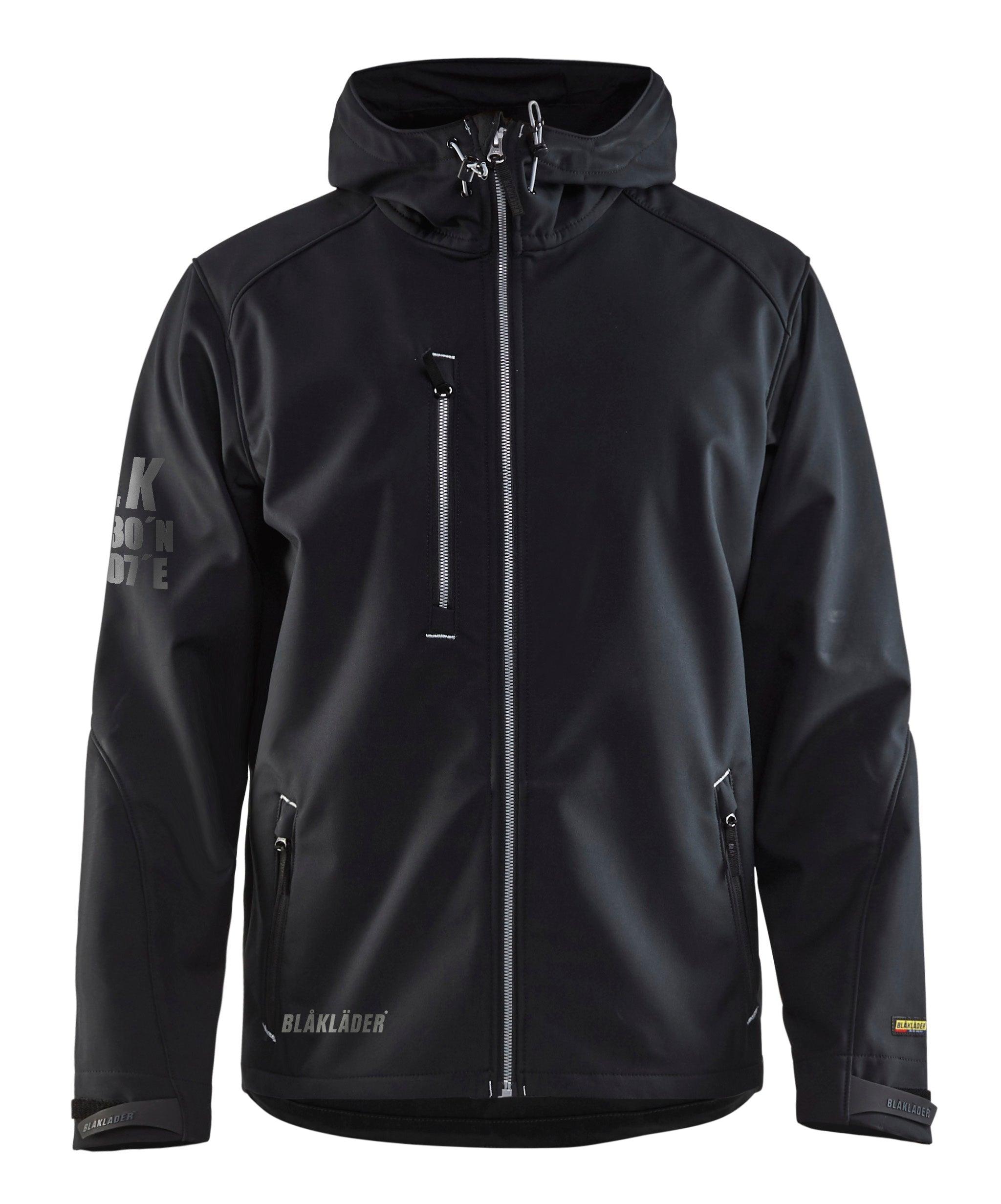 Blaklader 4939 Hooded Water-Resistant Pro Softshell - Black/Silver - Trusted Gear Company LLC