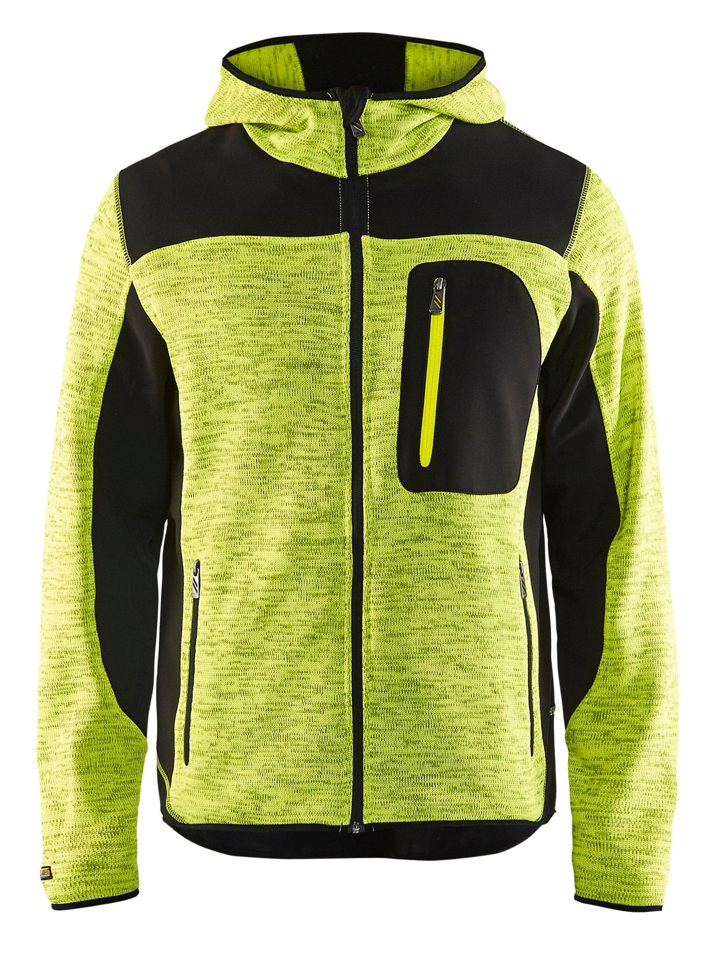 Blaklader 4940 Knitted Hoodie Jacket - Yellow Hi-Vis/Black - Trusted Gear Company LLC
