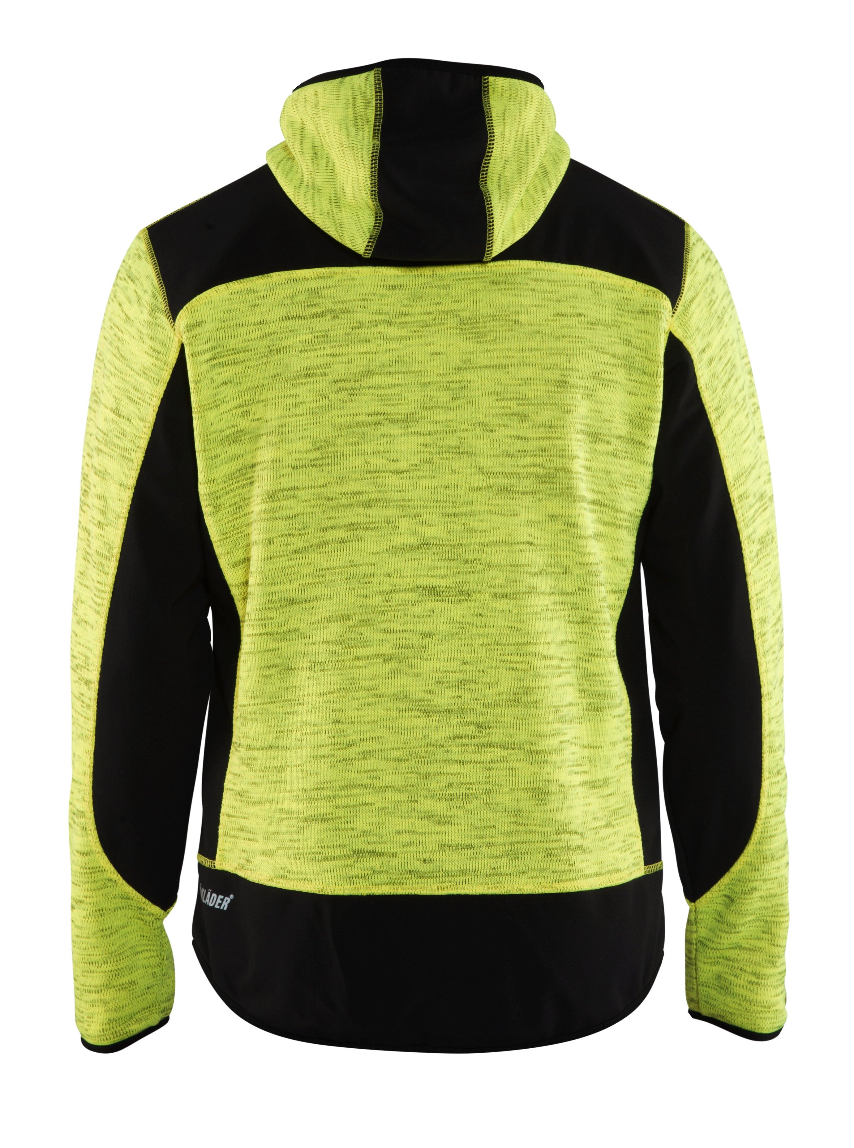 Blaklader 4940 Knitted Hoodie Jacket - Yellow Hi-Vis/Black - Trusted Gear Company LLC