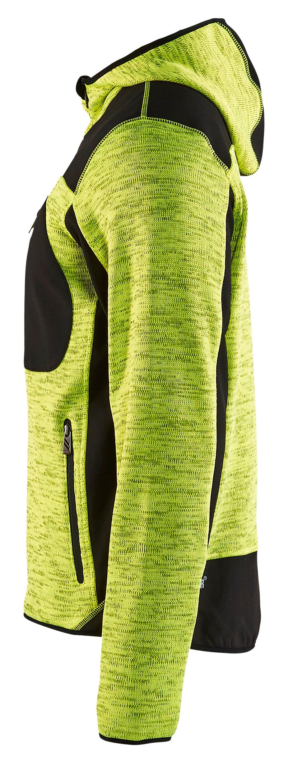 Blaklader 4940 Knitted Hoodie Jacket - Yellow Hi-Vis/Black - Trusted Gear Company LLC