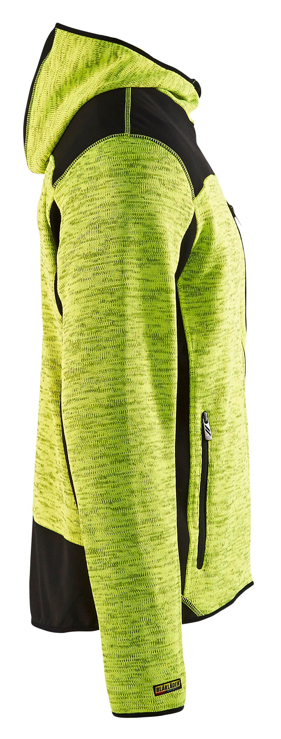 Blaklader 4940 Knitted Hoodie Jacket - Yellow Hi-Vis/Black - Trusted Gear Company LLC