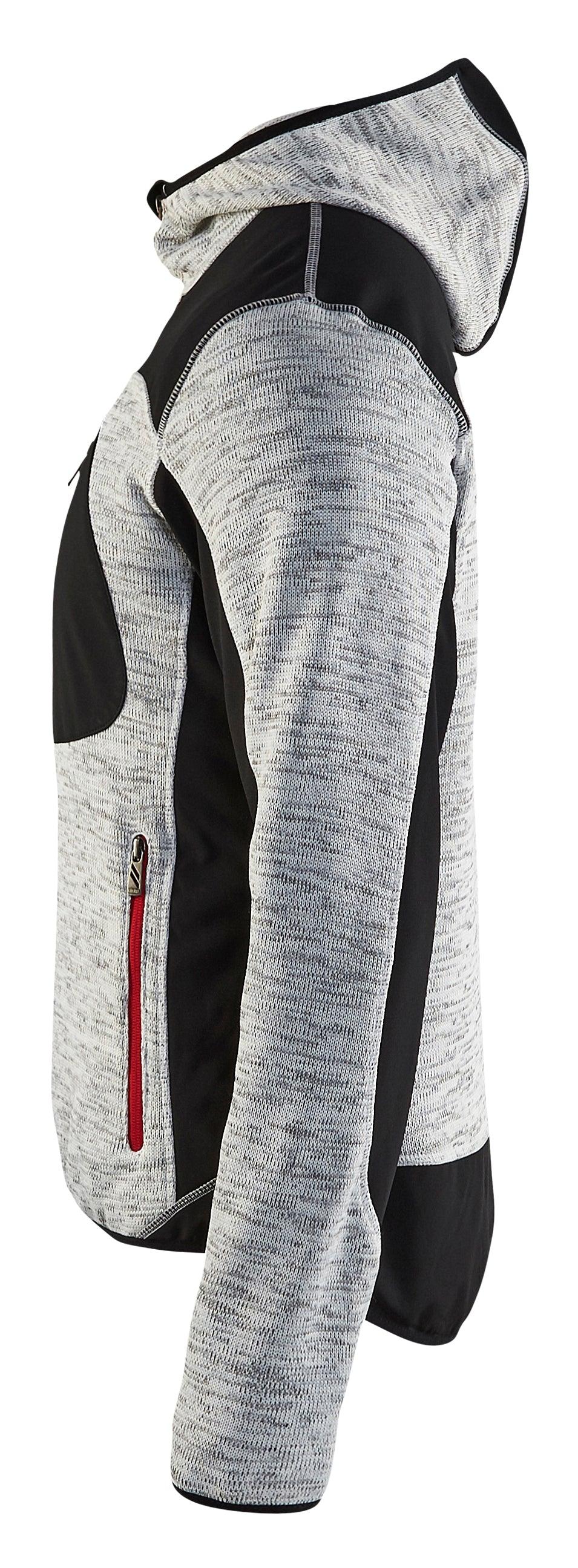 Blaklader 4940 Knitted Hoodie Jacket - Grey Melange/Black/Red - Trusted Gear Company LLC