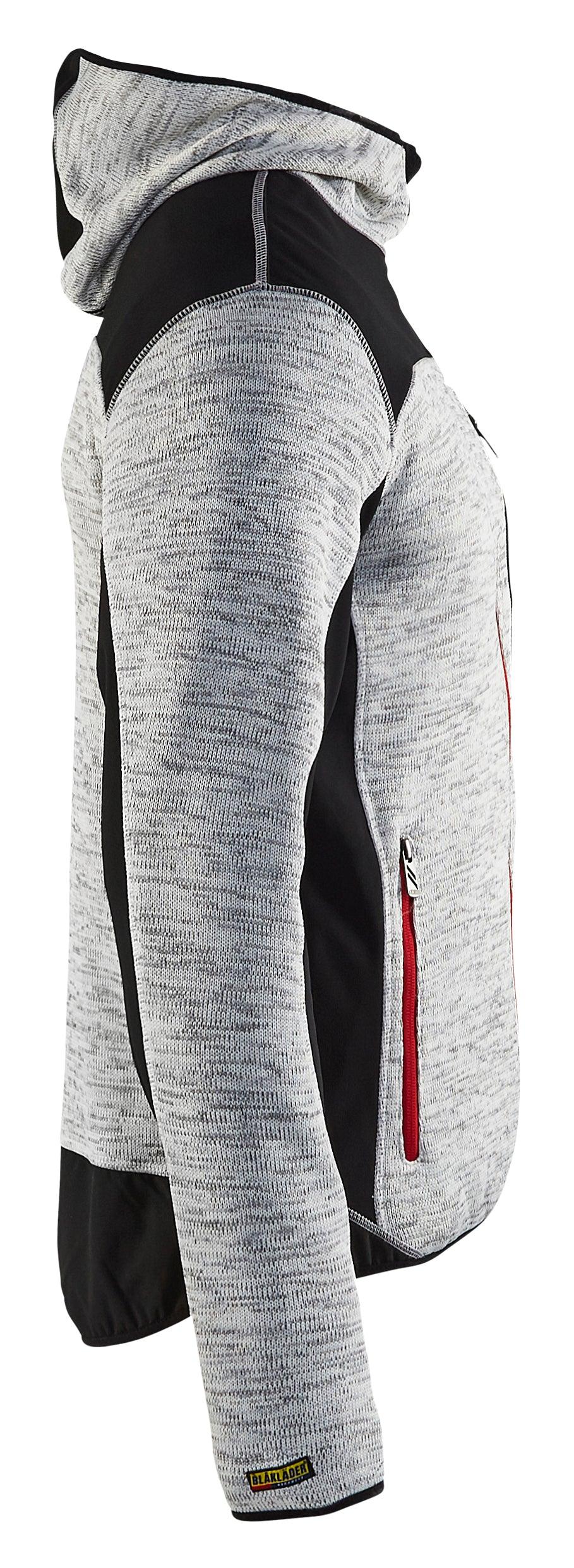Blaklader 4940 Knitted Hoodie Jacket - Grey Melange/Black/Red - Trusted Gear Company LLC