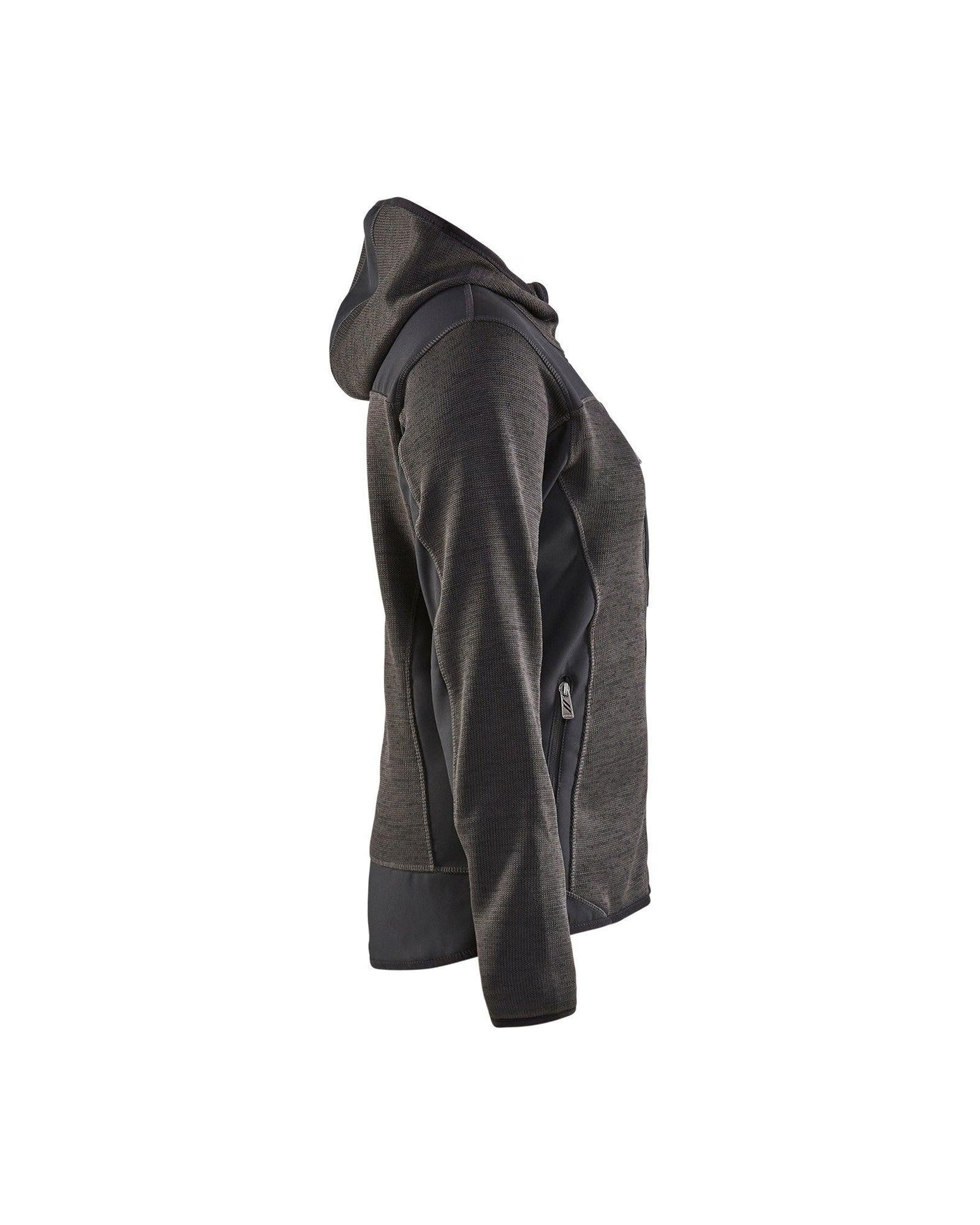 Blaklader 4976 Women's Knitted Hoodie Jacket - Dark Grey/Black - Trusted Gear Company LLC