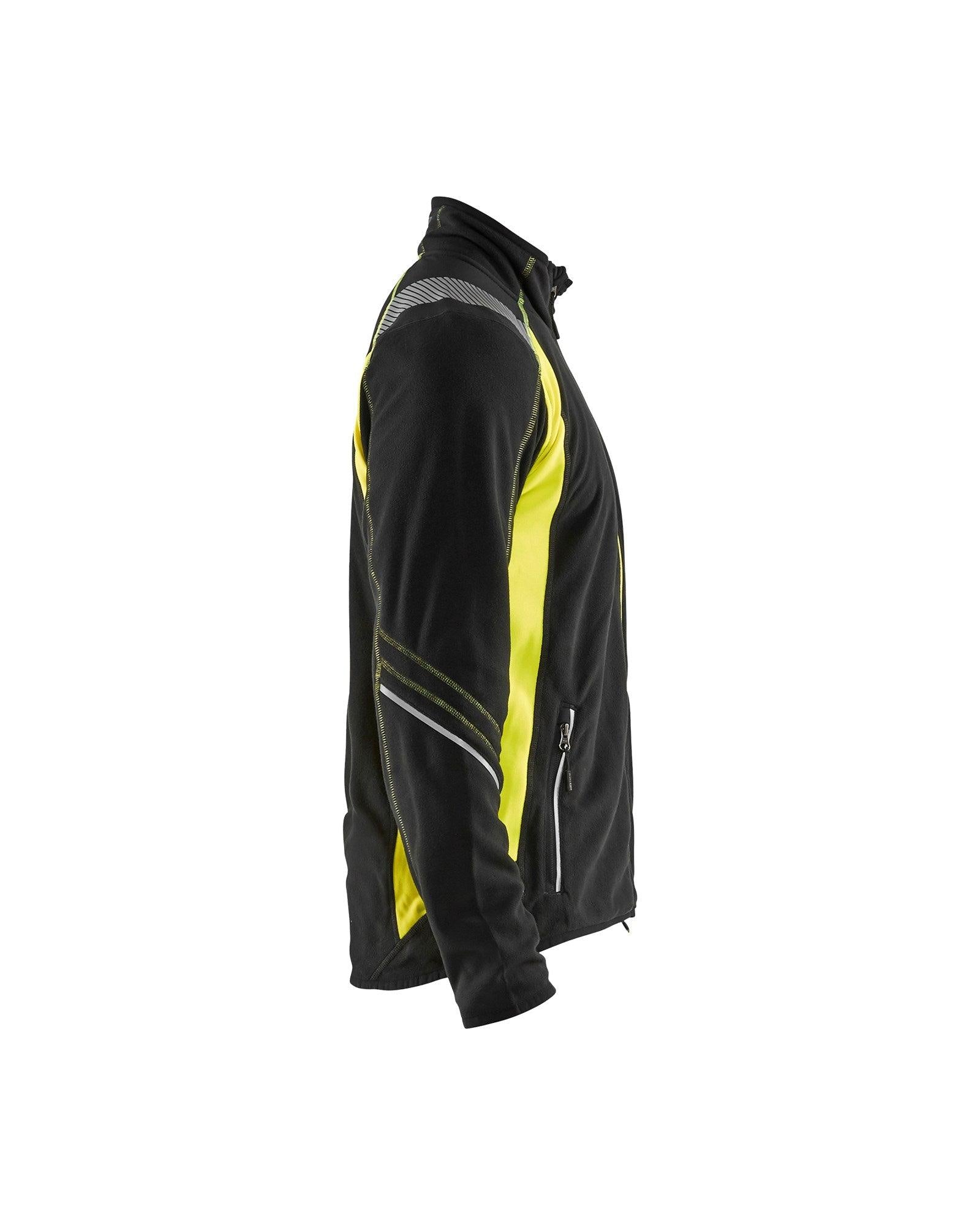 Blaklader 4994 Visibility Micro Fleece Jacket - Black/Yellow Hi-Vis - Trusted Gear Company LLC
